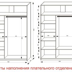 Шкаф-купе 1600 серии SOFT D6+D6+B2+PL3 (2 ящика+2штанги) профиль «Капучино» | фото 8