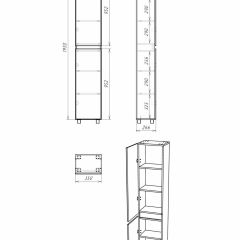 Пенал напольный 35 Норма без ящика АЙСБЕРГ (DA1645P) | фото 5