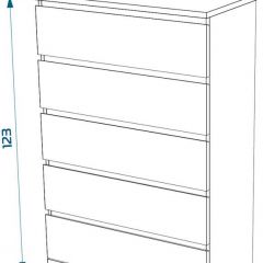 S00951 Варма 5 комод 80х123х40, белый | фото 2