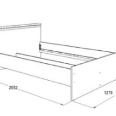 Кровать двойная Ольга-13 + 2-а выкатных ящика (1200) без основания | фото 3